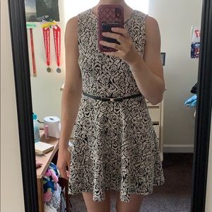 Black and white Rose dress